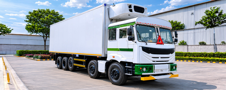 Sub Zero refrigerated truck for chemicals and industrial logistics